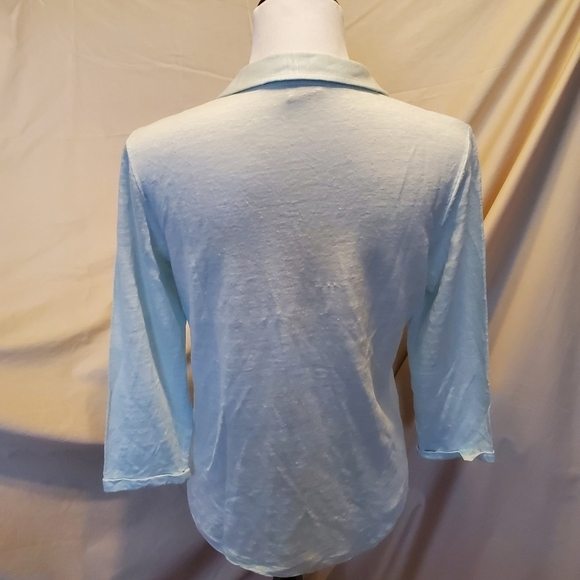 Chico's V-Neck 3/4 Sleeved Top SZ MD - Picture 4 of 6